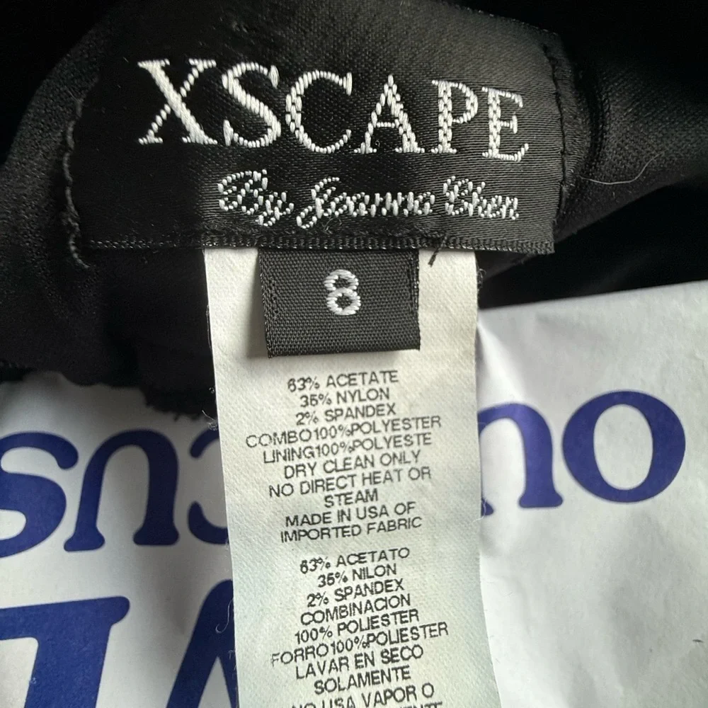 Xscape Strapless Black Gown - Picture 6 of 6